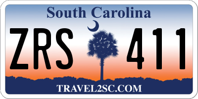 SC license plate ZRS411