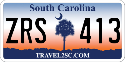 SC license plate ZRS413