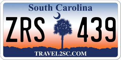 SC license plate ZRS439