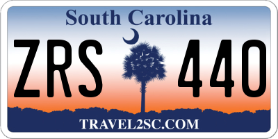 SC license plate ZRS440