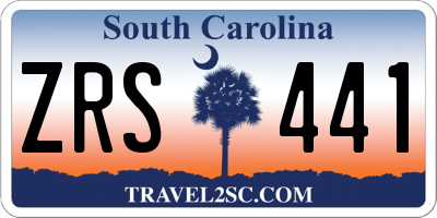 SC license plate ZRS441