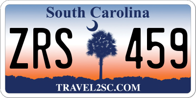 SC license plate ZRS459