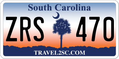 SC license plate ZRS470
