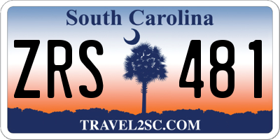 SC license plate ZRS481