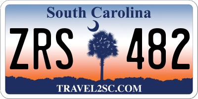 SC license plate ZRS482