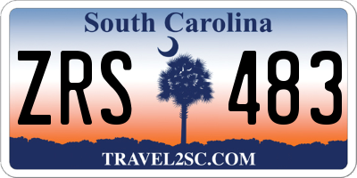 SC license plate ZRS483