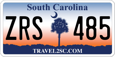 SC license plate ZRS485