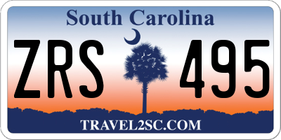 SC license plate ZRS495