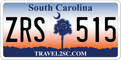 SC license plate ZRS515