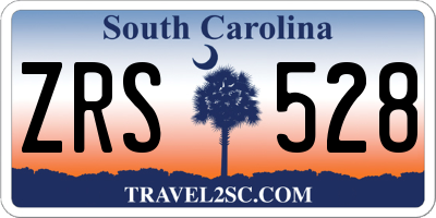 SC license plate ZRS528