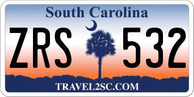 SC license plate ZRS532