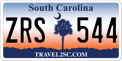 SC license plate ZRS544