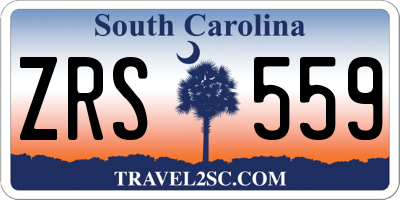 SC license plate ZRS559