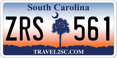 SC license plate ZRS561
