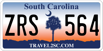 SC license plate ZRS564