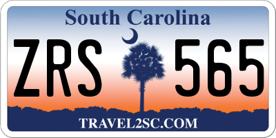 SC license plate ZRS565