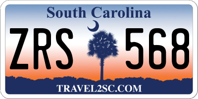 SC license plate ZRS568