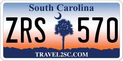 SC license plate ZRS570
