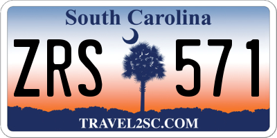 SC license plate ZRS571