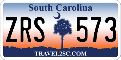 SC license plate ZRS573