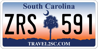 SC license plate ZRS591