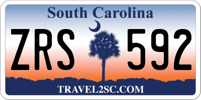 SC license plate ZRS592