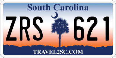 SC license plate ZRS621