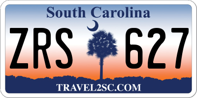 SC license plate ZRS627