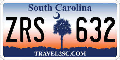 SC license plate ZRS632