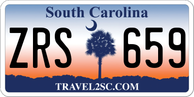 SC license plate ZRS659