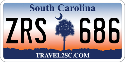 SC license plate ZRS686