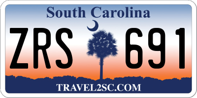 SC license plate ZRS691