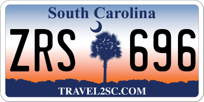 SC license plate ZRS696