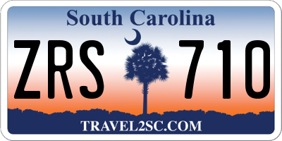 SC license plate ZRS710