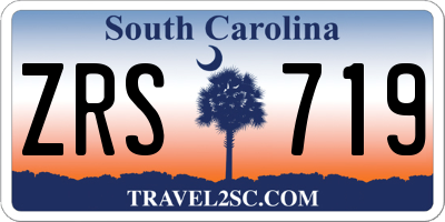 SC license plate ZRS719