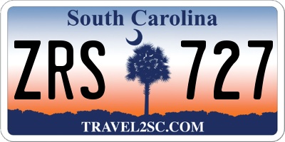 SC license plate ZRS727