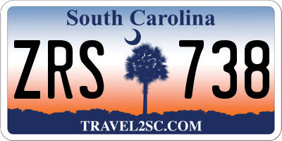 SC license plate ZRS738