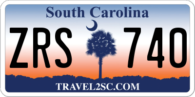 SC license plate ZRS740