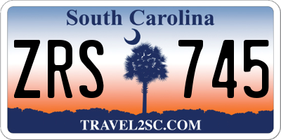 SC license plate ZRS745