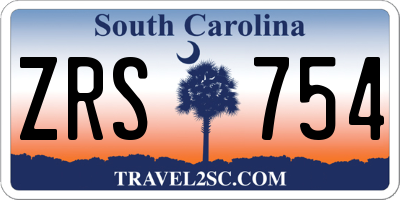 SC license plate ZRS754