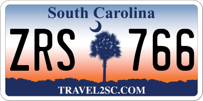 SC license plate ZRS766