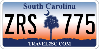 SC license plate ZRS775