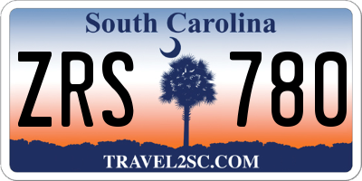 SC license plate ZRS780