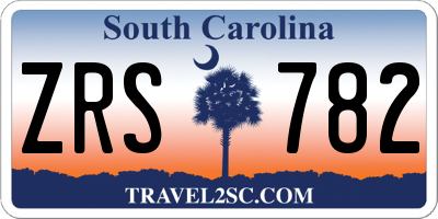 SC license plate ZRS782