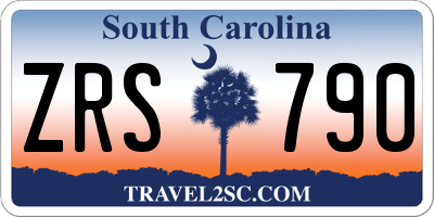 SC license plate ZRS790