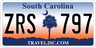 SC license plate ZRS797