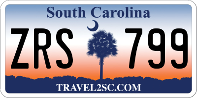 SC license plate ZRS799