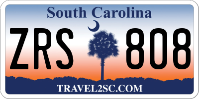 SC license plate ZRS808