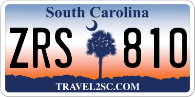 SC license plate ZRS810