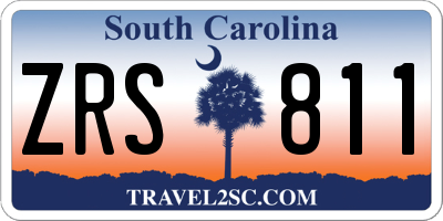 SC license plate ZRS811